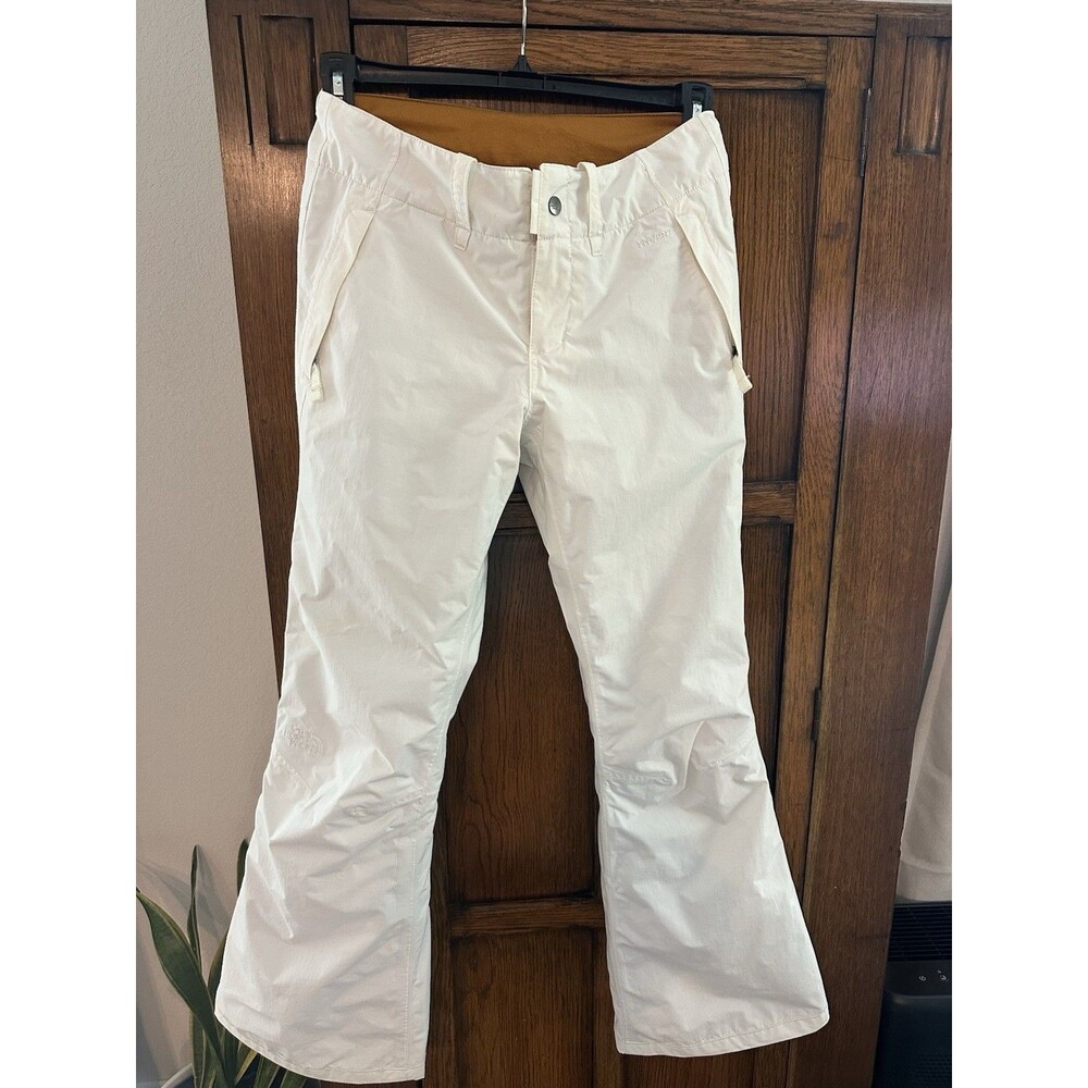 The North Face Women's White Nylon Snow Pants S Skiing Insulated Bootcut